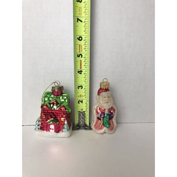 Lot of 4 Vintage Hand Blown Glass Christmas Tree Ornament Snowmen Collectibles - Picture 10 of 12